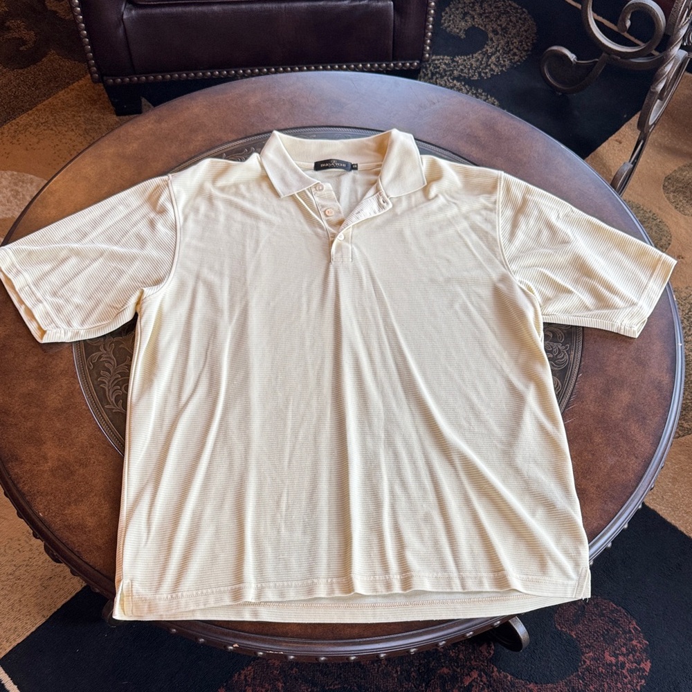 XXL Bugatchi Men's Cream Polo Shirt
